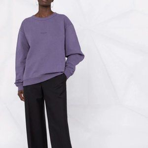 Acne Studios Purple Fleece Logo Sweatshirt XS